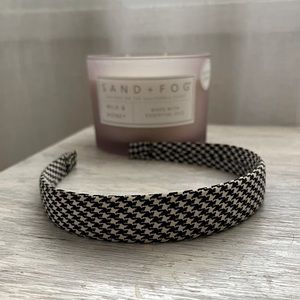 Ralph Lauren Houndstooth Headband - Black and White - One Size